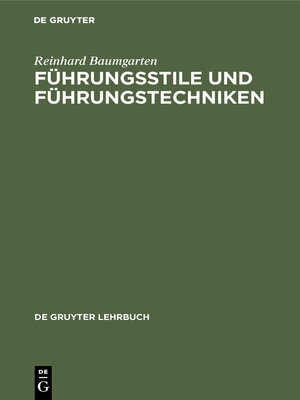 cover image of Führungsstile und Führungstechniken